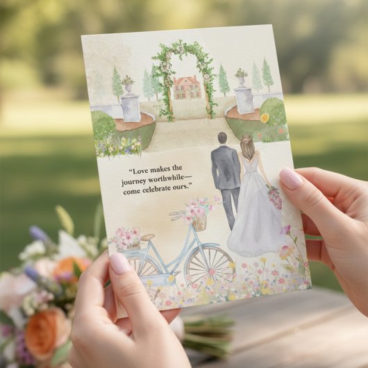 水素朴色フローラリース日付の保存 招待状