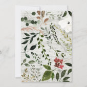 水素朴色フローラリース結婚式の招待 セーブザデート (裏面)