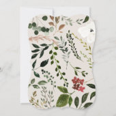 水素朴色フローラリース結婚式の招待 セーブザデート (裏面)