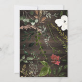 水素朴色フローラリース結婚式の招待 セーブザデート (裏面)