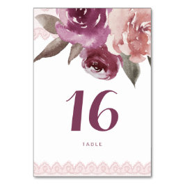 水素朴色フローラレース結婚テーブルカード テーブルナンバー