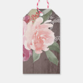 水素朴色フローラレース結婚モノグラム ギフトタグ (裏面)