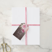 水素朴色フローラレース結婚モノグラム ギフトタグ (より糸付き)