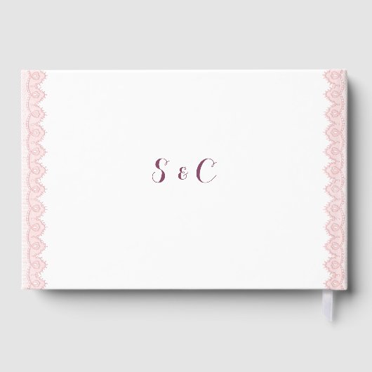 水素朴色フローラレ結婚ースのゲストブック ゲストブック (裏面)