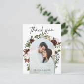 水素朴色フローラ幾何写真 サンキューカード (スタンド正面)