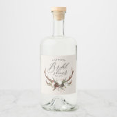 水素朴色フローラ植物性ブライダルシャワー リキュールボトルラベル (正面)