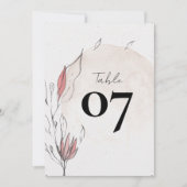 水素朴色フローラ結婚のテーブル番号 (正面)