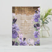 水素朴色フローラ結婚の写真 招待状 (スタンド正面)