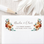 水素朴色フローラ結婚差出人住所 ラベル (インサイチュ)