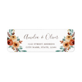 水素朴色フローラ結婚差出人住所 ラベル