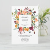 水素朴色フローラ結婚式招待状 招待状 (スタンド正面)