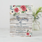 水素朴色フローラ結婚式招待状 招待状 (スタンド正面)