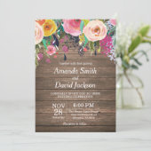 水素朴色フローラ結婚式招待状 招待状 (スタンド正面)