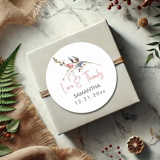 水素朴色ブライダルシャワーありがとう ラウンドシール