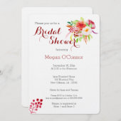 水素朴色ブライダルシャワー 招待状 (正面/裏面)