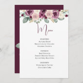 水素朴色プラムセージ金ゴールドフローラ メニュー (正面/裏面)