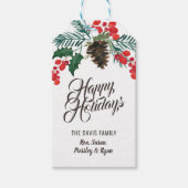 水素朴色ホリデーギフトラベル ギフトタグ (正面)