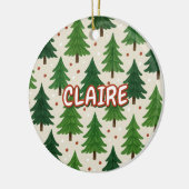 水素朴色ホリデーレッドグリーンピンテス セラミックオーナメント (左)