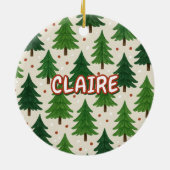 水素朴色ホリデーレッドグリーンピンテス セラミックオーナメント (裏面)