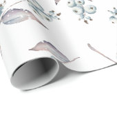 水素朴色ホワイトウィンターベリー ラッピングペーパー (ロールコーナー)