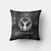 水素朴色ホワイトトナカイ クッション (裏面)