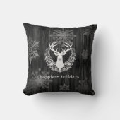 水素朴色ホワイトトナカイ クッション (正面)