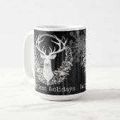 水素朴色ホワイトトナカイ コーヒーマグカップ (正面左)