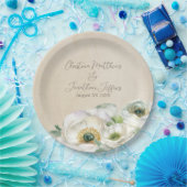 水素朴色ホワイトランヌカルス ペーパープレート (パーティー)