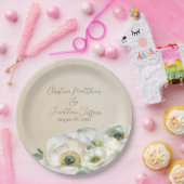 水素朴色ホワイトランヌカルス ペーパープレート (パーティー)