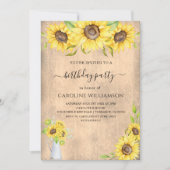 水素朴色ボホサンフラワーズバースデーパーティー 招待状 (正面)