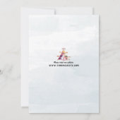 水素朴色ボホティピテント結婚ズ 招待状 (裏面)