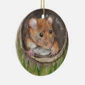 水素朴色マウス セラミックオーナメント (右)