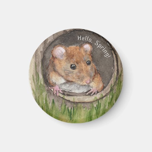 水素朴色マウス マグネット (正面)