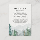 水素朴色マウンテングリーンパイン結婚ズ エンクロージャーカード (正面)