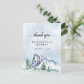 水素朴色マウンテンズパインサンキューカード インビテーションポストカード (スタンド正面)