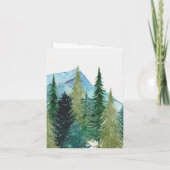 水素朴色マウンテンズパインサンキューカード 招待状 (裏面)