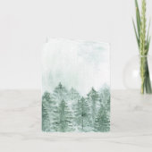 水素朴色マウンテンズパインサンキューカード 招待状 (裏面)