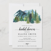 水素朴色マウンテンズパインブライダルシャワー 招待状 (正面)