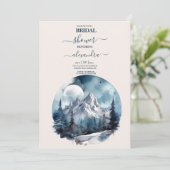 水素朴色マウンテンフォレストウィンターブライダル 招待状 (スタンド正面)