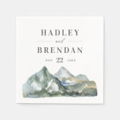 水素朴色マウンテンフォレ結婚ストのナプキン スタンダードカクテルナプキン (正面)