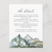 水素朴色マウンテンフォレ結婚スト詳細 エンクロージャーカード (正面)