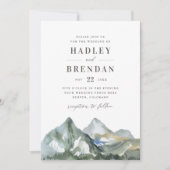 水素朴色マウンテンフォレ結婚スト 招待状 (正面)