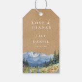 水素朴色マウンテンワイルドフラワー結婚ズ ギフトタグ (裏面)