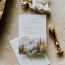 水素朴色マウンテン結婚ズ詳細カード エンクロージャーカード