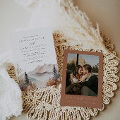 水素朴色マウンテン結婚式招待状 招待状