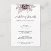 水素朴色マウヴフローラボタニカル結婚ズ エンクロージャーカード (正面)