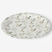 水素朴色マラードアヒル紙プレート ペーパープレート (アングル)