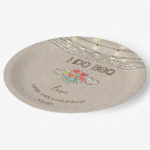 水素朴色メドウワイルドフラワーバーベキュー ペーパープレート (アングル)