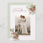 水素朴色メリークリスマスフォトカード シーズンカード (正面/裏面)