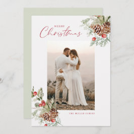 水素朴色メリークリスマスフォトカード シーズンカード